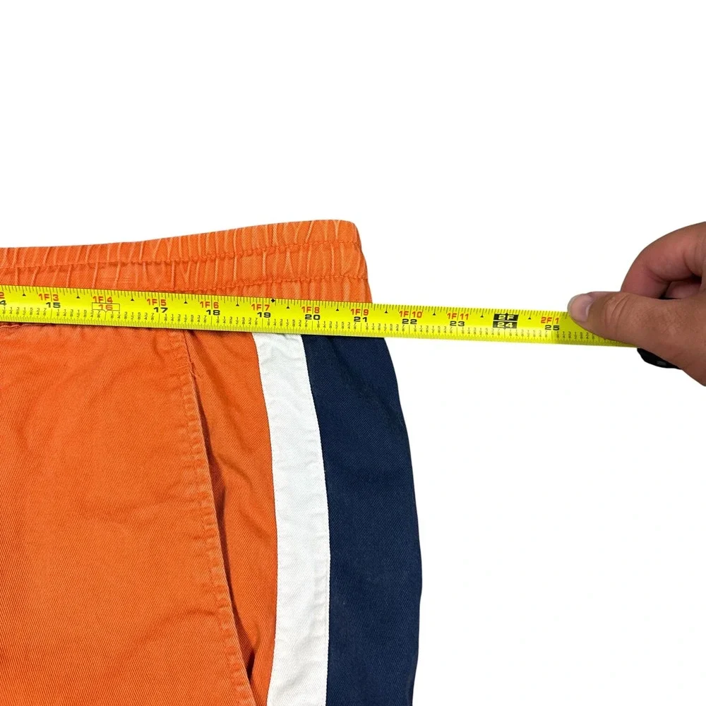Vintage Y2K 2000s Nike Orange/White/Navy Shorts Men's XL Adjustable Waist